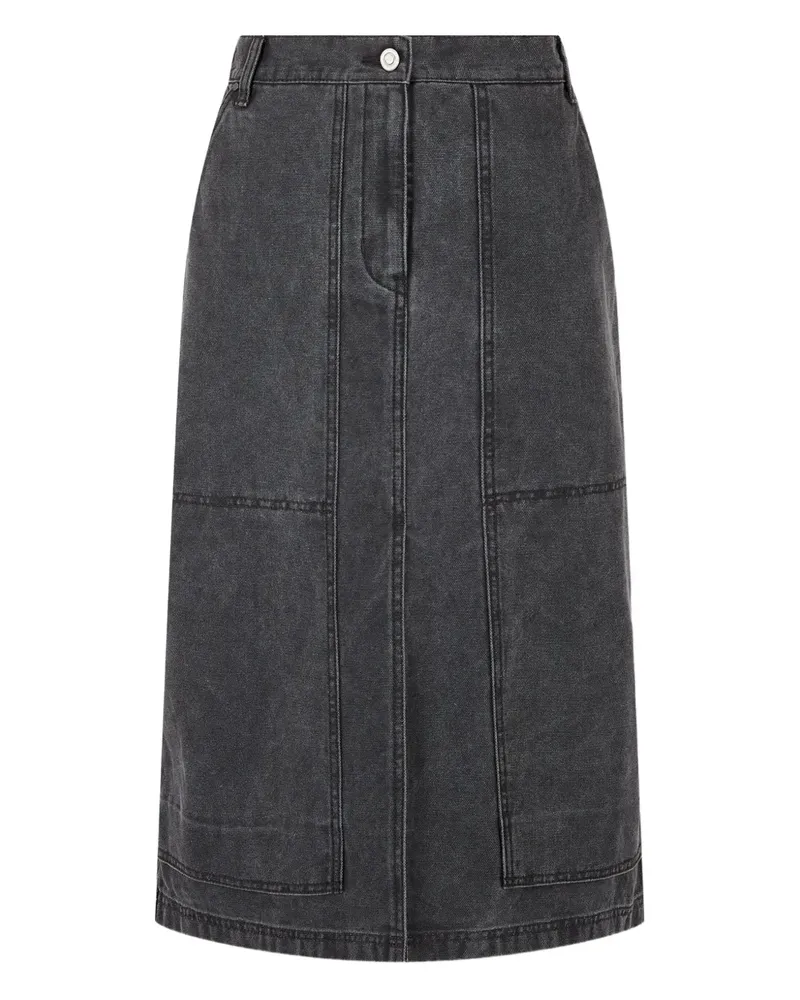 STUDIO TOMBOY Jeansrock mit doppelter Tasche - Schwarz Schwarz