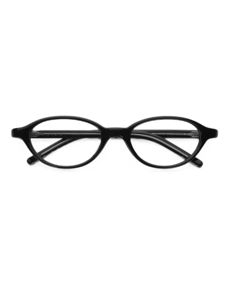 AKILA Alien Brille mit ovalem Gestell - Schwarz Schwarz
