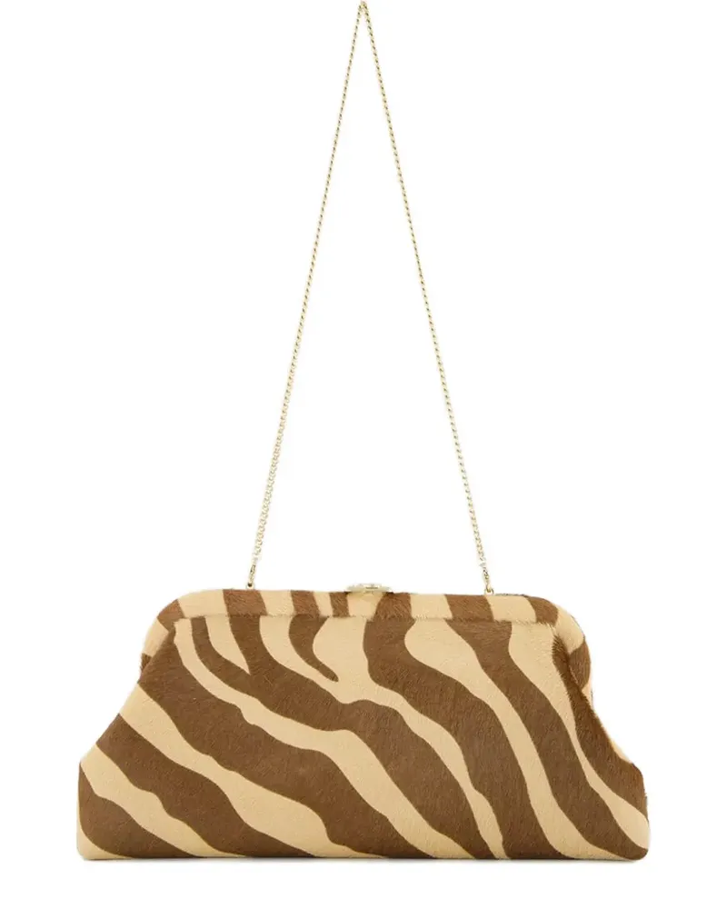 Jimmy Choo Mini Skylar Clutch mit Schulterkette - Braun Braun
