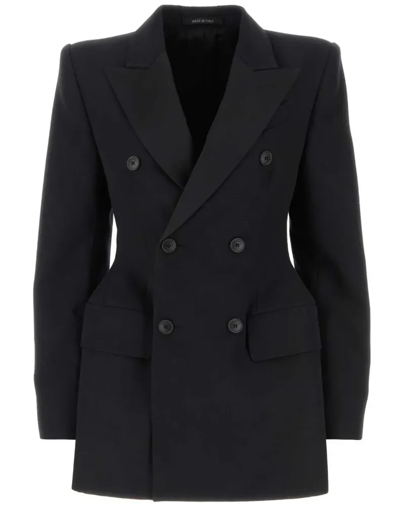 Balenciaga Hourglass Wollblazer - Schwarz Schwarz