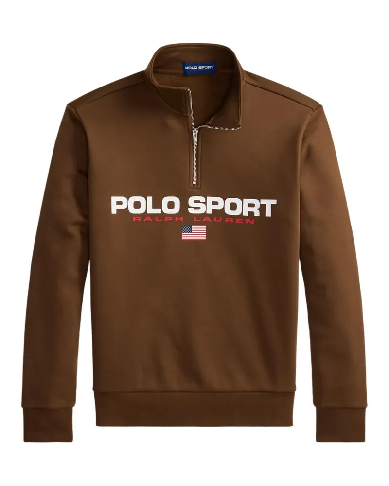 Ralph Lauren Polo Sport Sweatshirt mit Viertelreißverschluss - Braun Braun