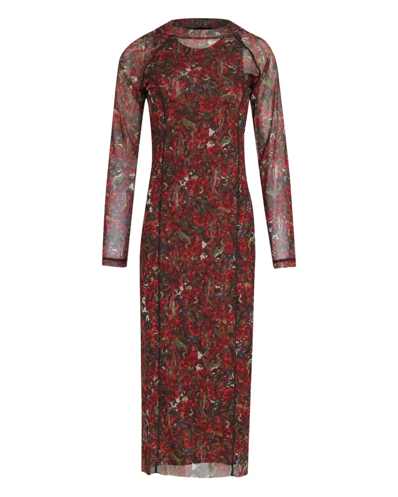 Osklen Kleid mit Blumen-Print - Rot Rot