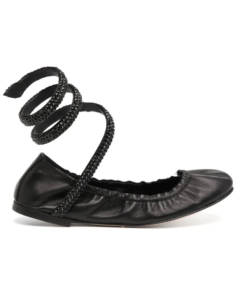 René Caovilla Cleo Ballerinas - Schwarz Schwarz