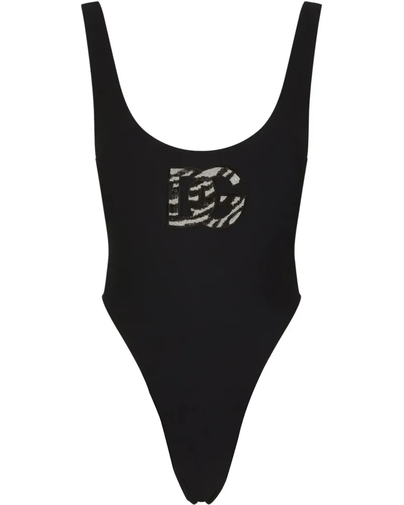 Dolce & Gabbana Badeanzug mit Cut-Out - Schwarz Schwarz