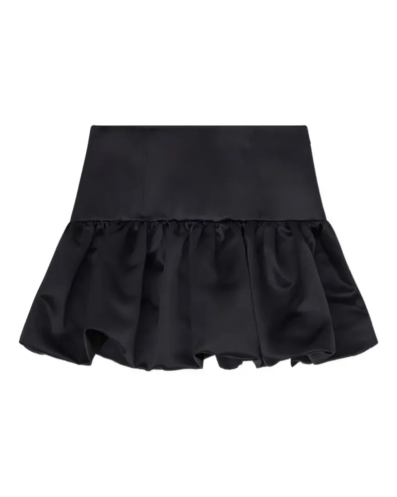 Ganni Minirock mit Rüschen - Schwarz Schwarz