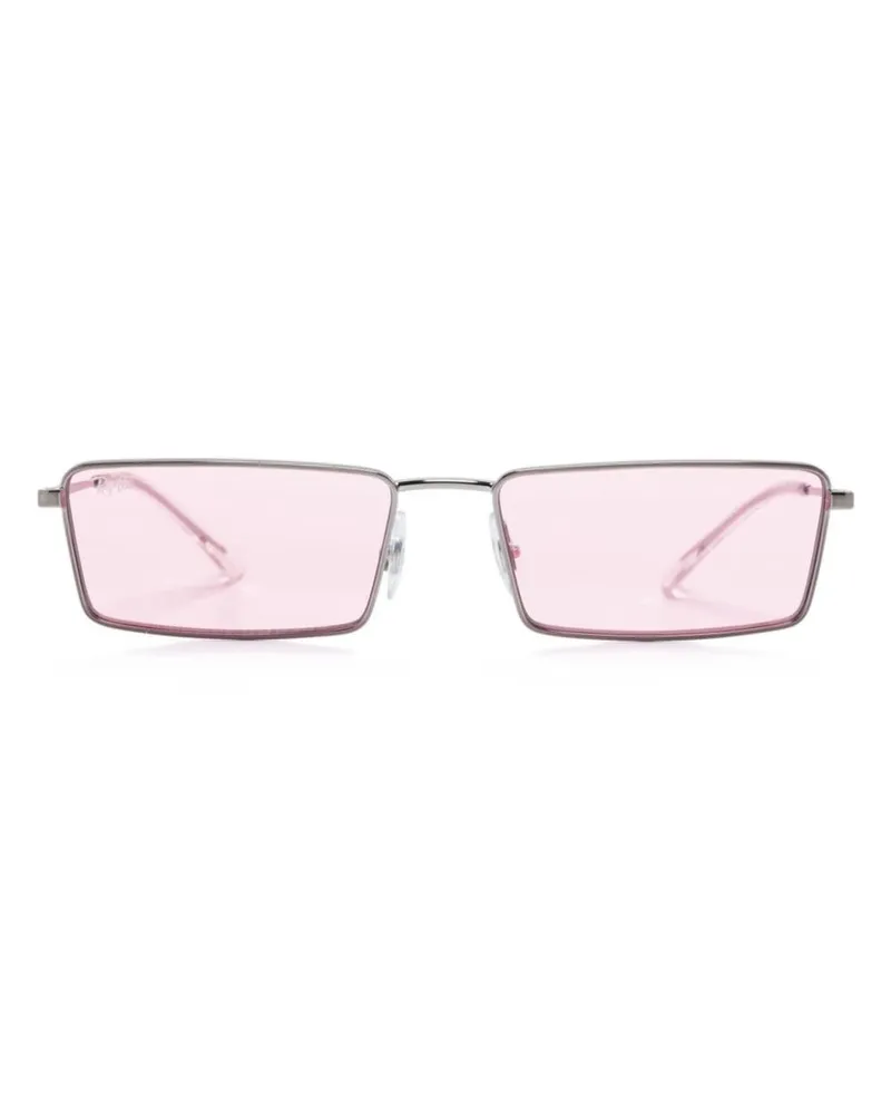 Ray Ban Emy Sonnenbrille mit eckigem Gestell - Silber Silber