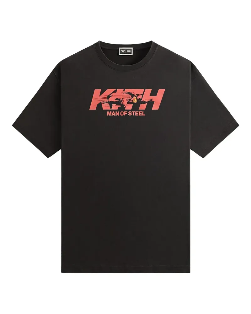 KITH Superman Man of Steel Vintage T-Shirt - Schwarz Schwarz