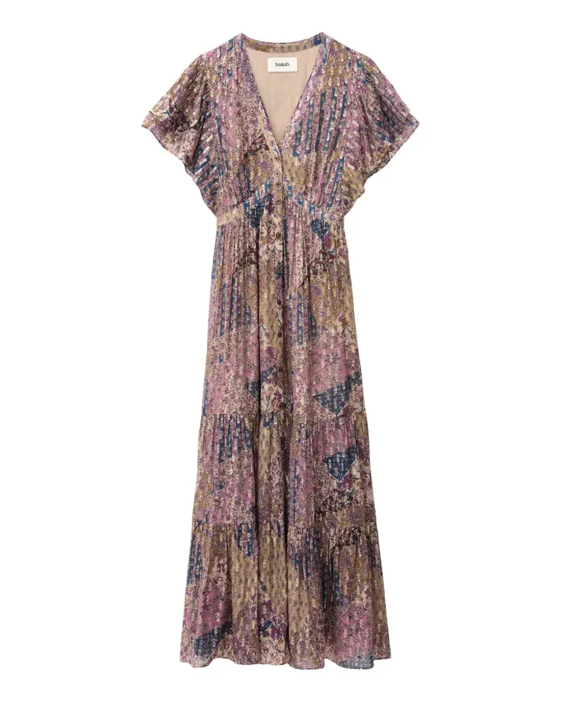 ba&sh Pareta V-neck floral-print dress - Rosa Rosa