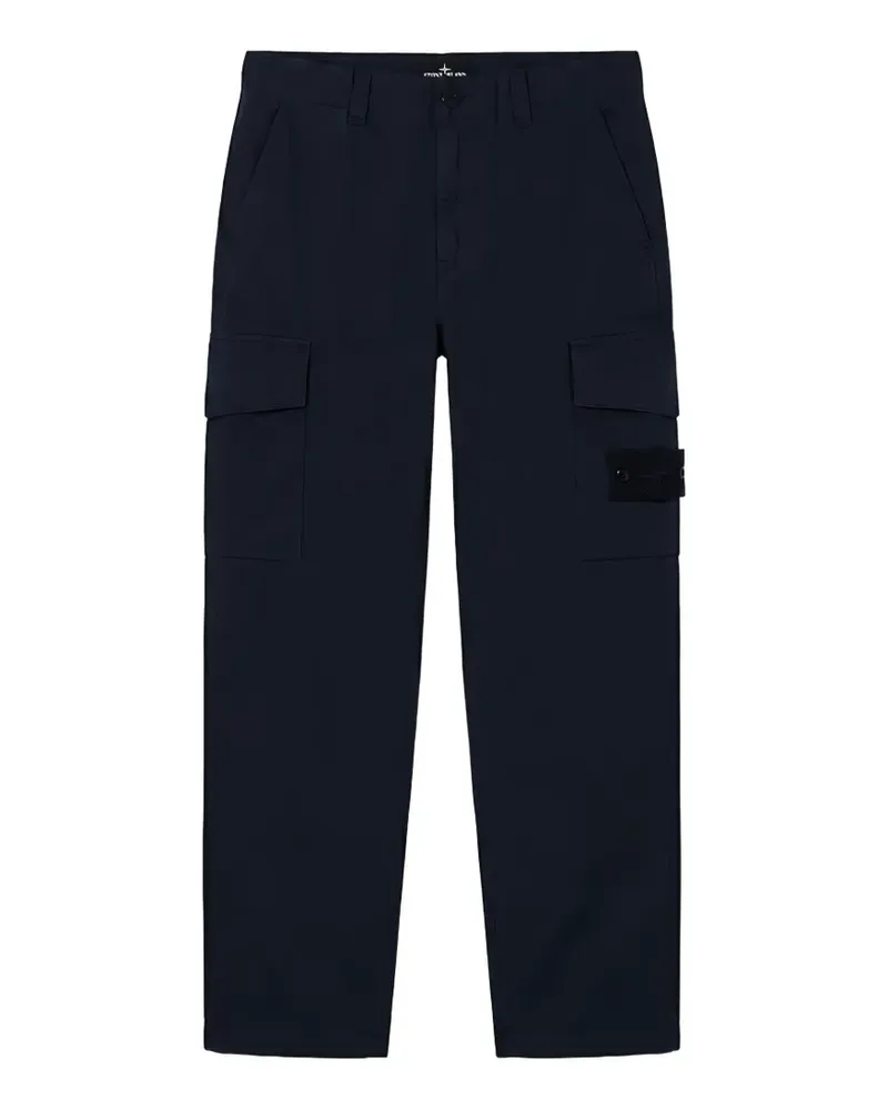 Stone Island 3100021 All-Weather Cotton Canvas_S.I. Ghost cargo pants - Blau Blau