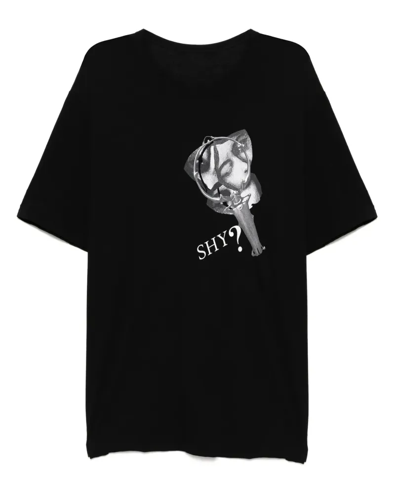Yohji Yamamoto T-Shirt aus Baumwolljersey - Schwarz Schwarz