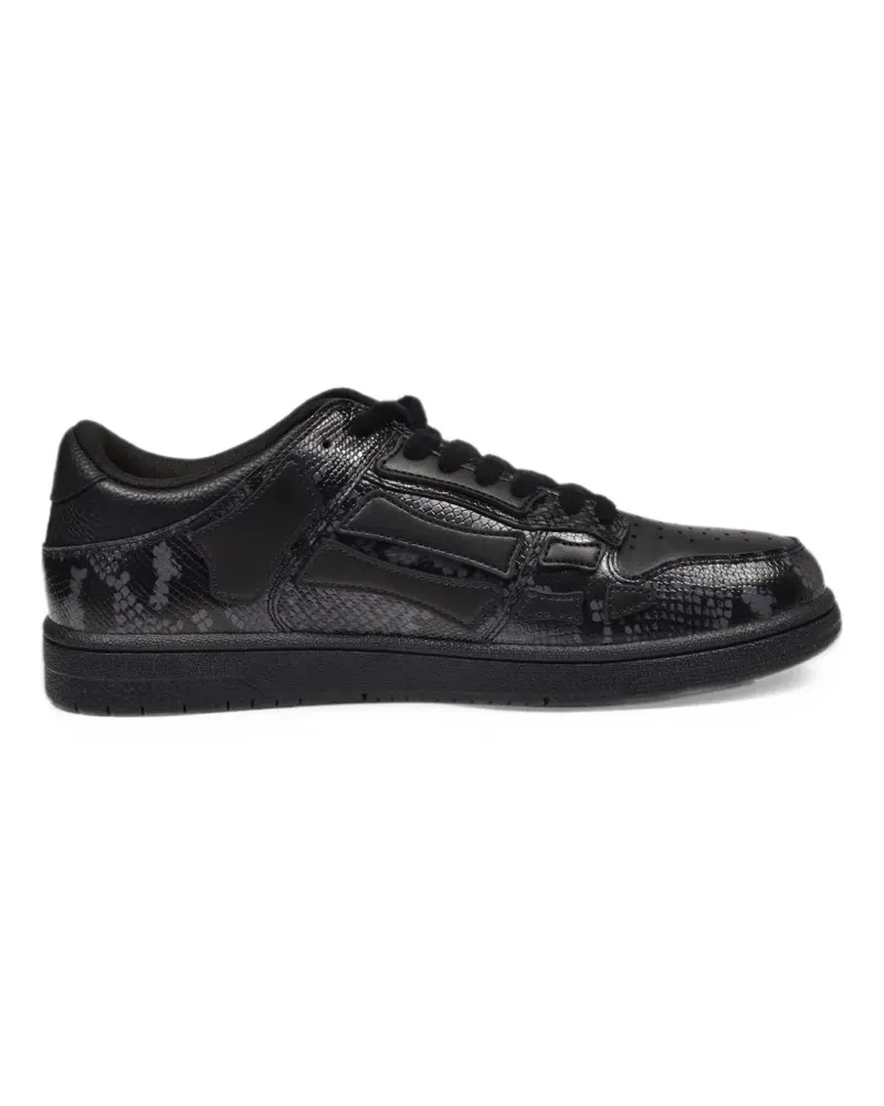 Amiri Skel top-low python-print leather sneakers - Schwarz Schwarz