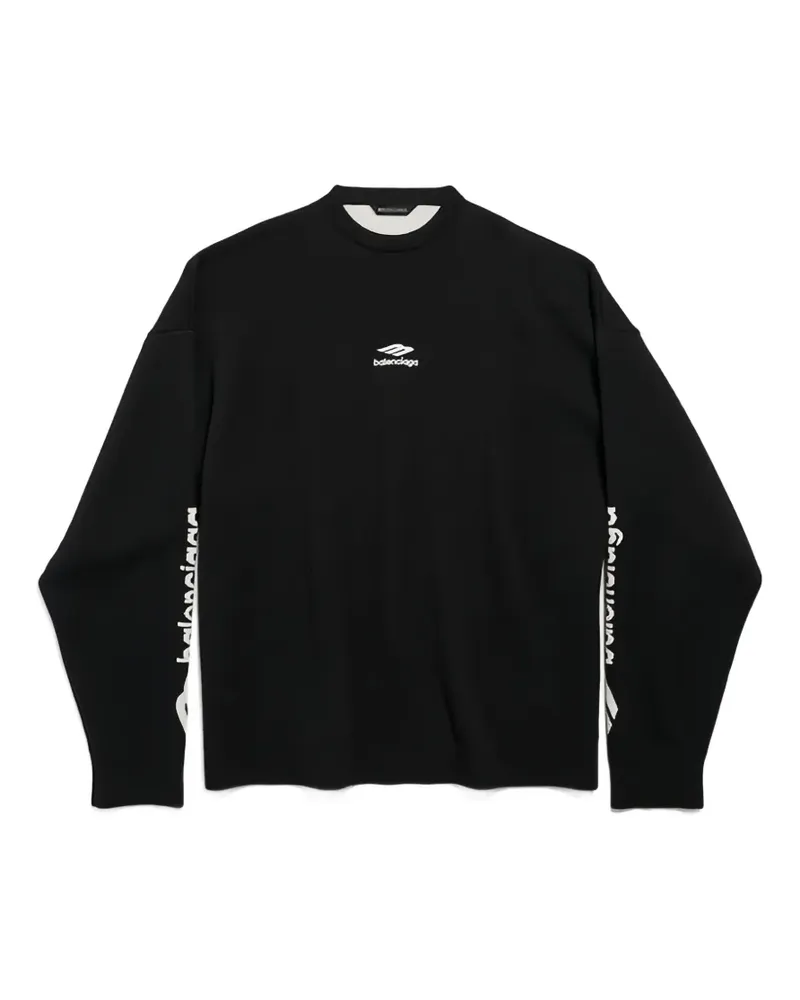 Balenciaga logo-print sweatshirt - Schwarz Schwarz