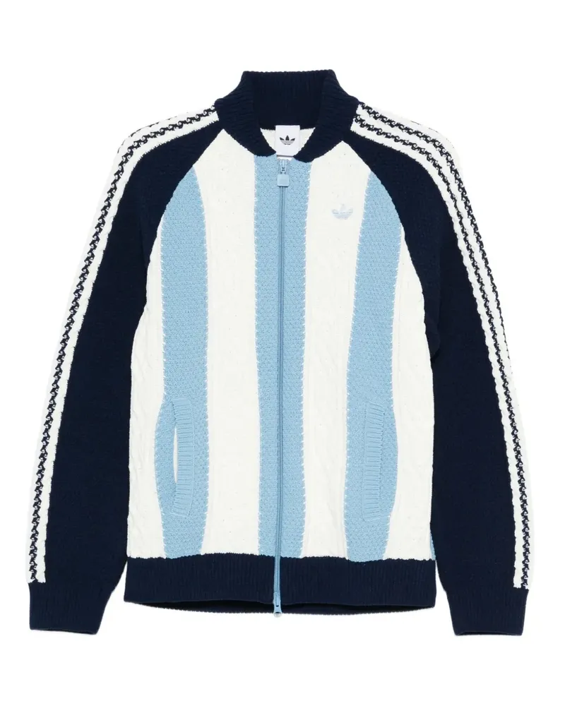 adidas Archive striped zip cardigan - Blau Blau