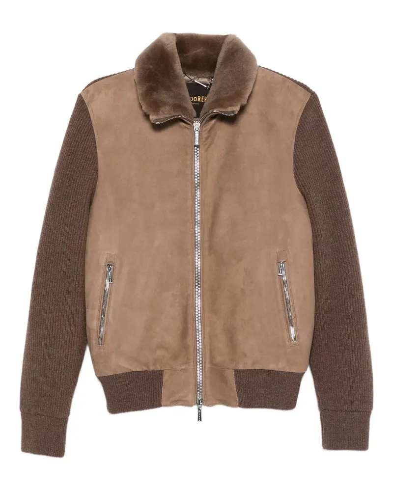 MOORER zip jacket - Braun Braun