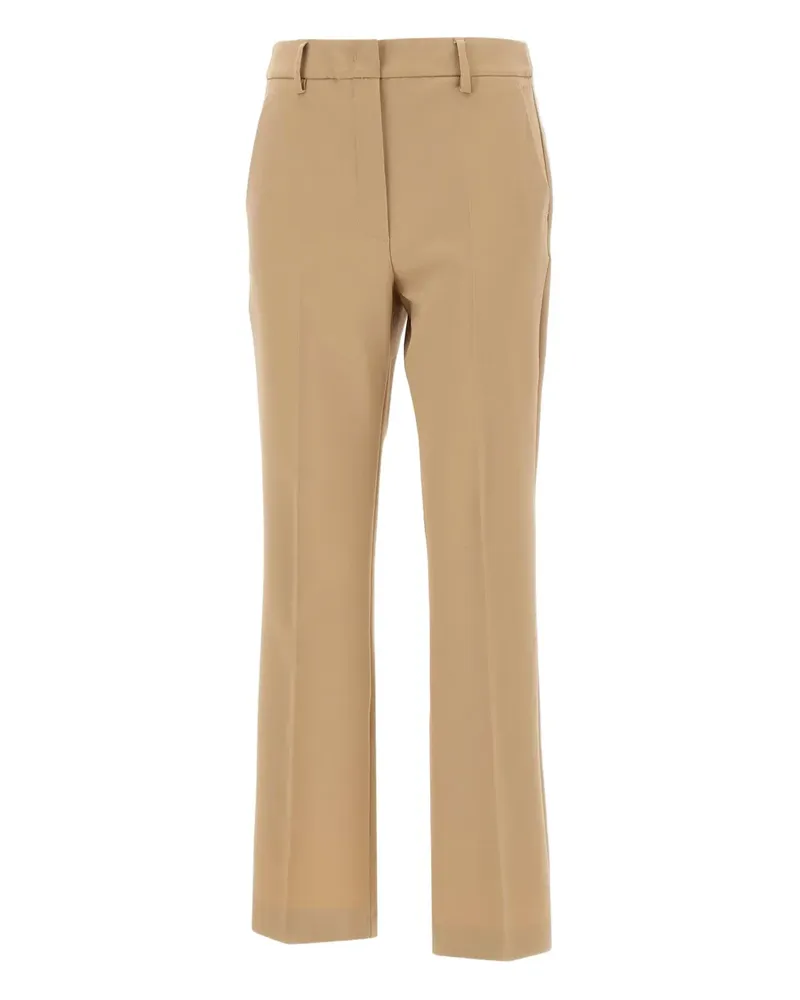 Max Mara Gerade Estasi Hose mit Gürtelschlaufen - Nude Nude