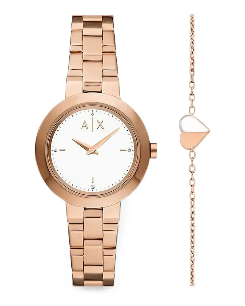 Armani Exchange crystal indexes 36mm watch - Weiß Weiß