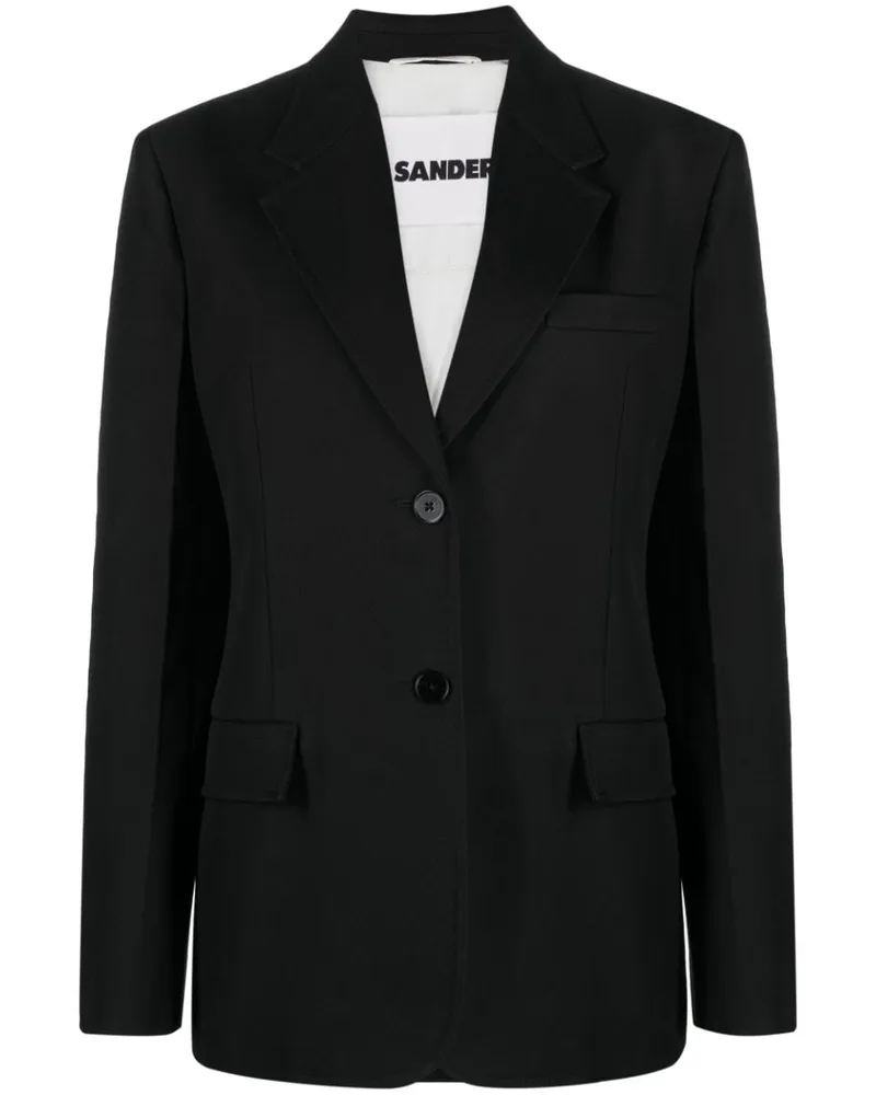 Jil Sander Einreihiger Blazer Schwarz