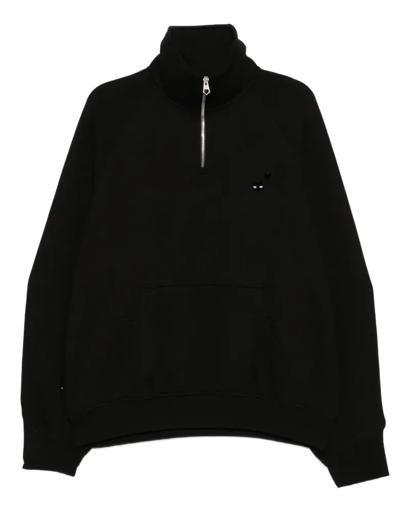 SONGZIO Sweatshirt mit Panther-Stickerei - Schwarz Schwarz