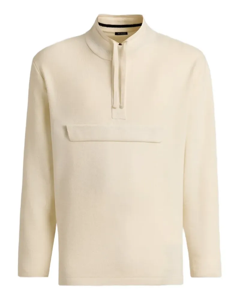 Kiton Kaschmirpullover mit kurzem Reißverschluss - Nude Nude