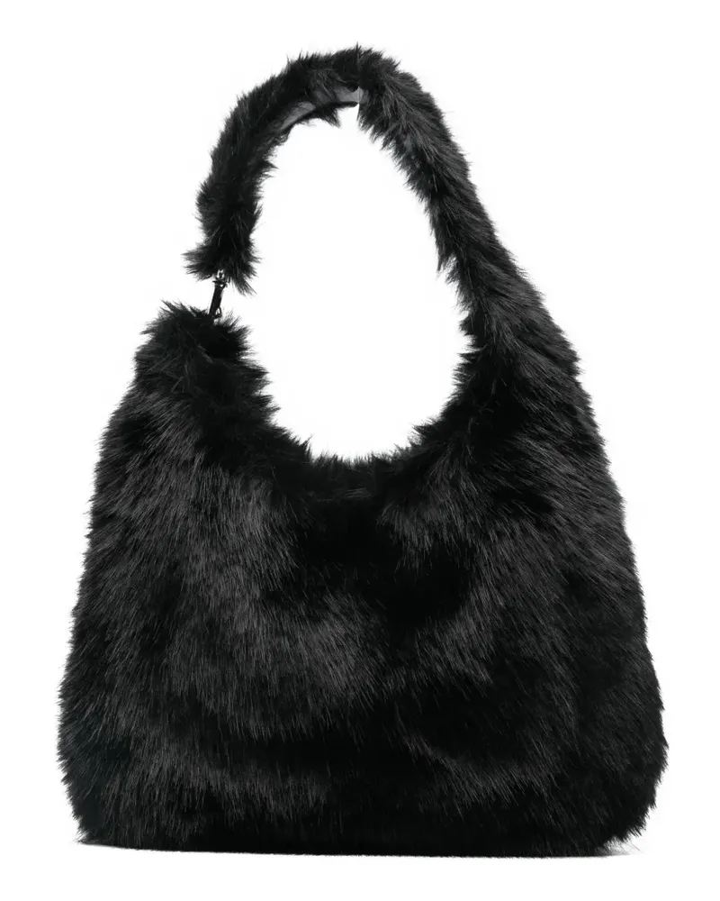 Liviana Conti faux-fur tote bag - Schwarz Schwarz