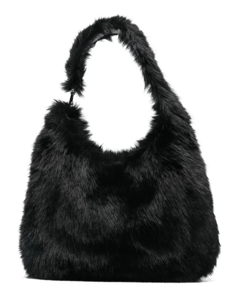 Liviana Conti faux-fur tote bag - Schwarz Schwarz