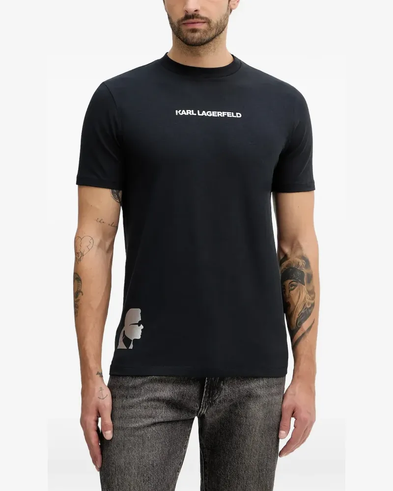 Karl Lagerfeld T-Shirt mit Logo-Print - Blau Blau