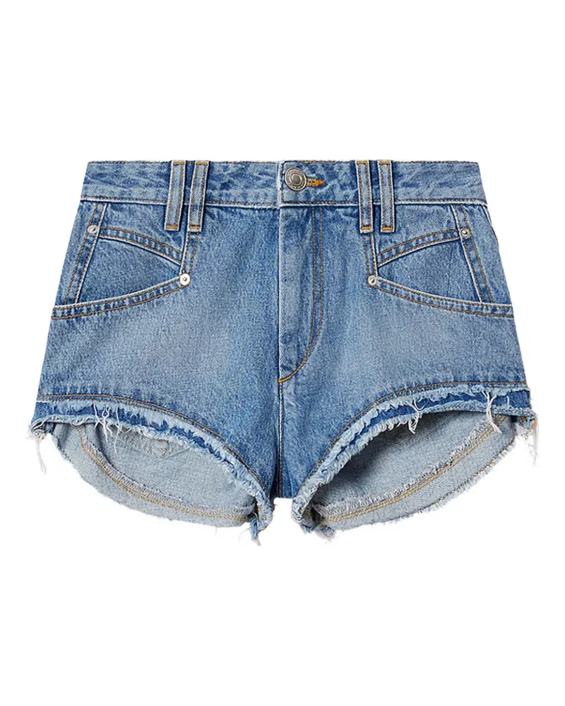 Isabel Marant Ausgefranste Eneidala Shorts - Blau Blau