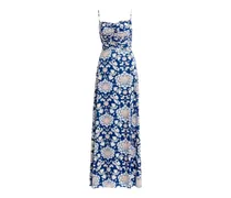 Rückenfreies Arista Maxikleid mit Muschel-Print - Blau
