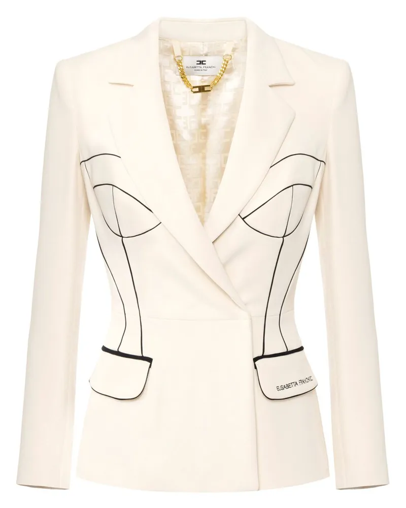 Elisabetta Franchi Paspelierte Jacke - Nude Nude