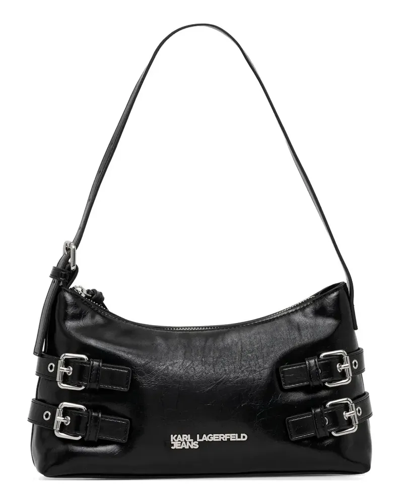Karl Lagerfeld buckle-detail shoulder bag - Schwarz Schwarz