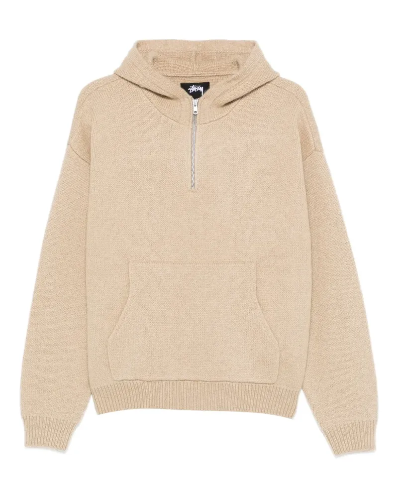 Stüssy half-zip hoodie - Nude Nude