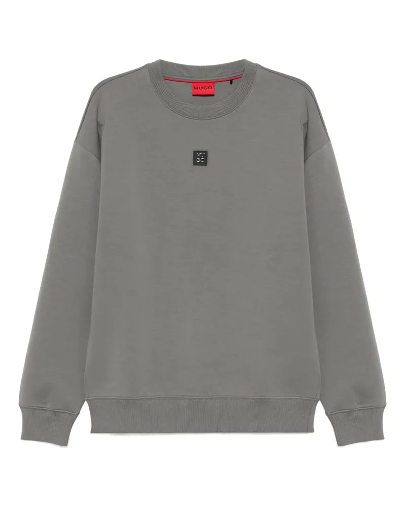 HUGO BOSS Sweatshirt mit Logo-Patch - Grau Grau