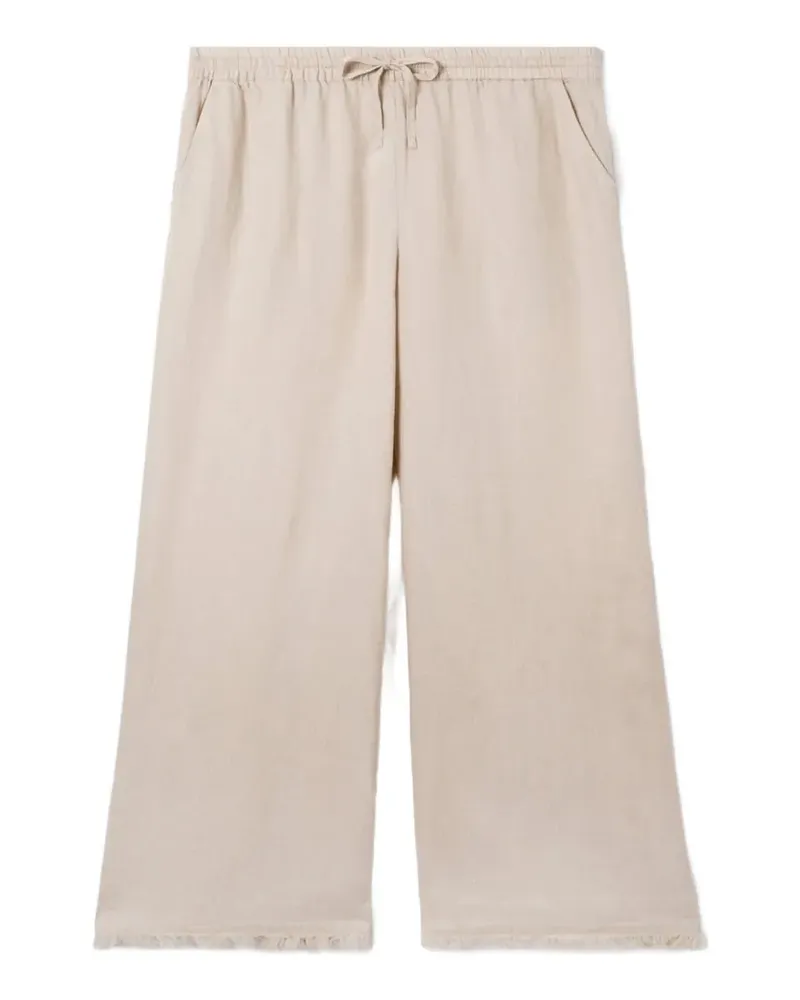 MC2 Saint Barth Irma fringed linen trousers - Nude Nude