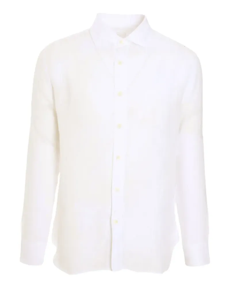 120% Lino Langärmeliges Hemd - Weiß Weiß