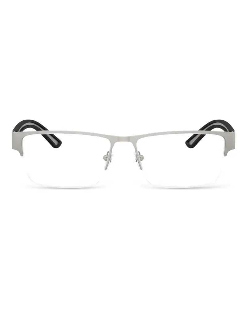 Emporio Armani logo rectangle-frame glasses - Silber Silber