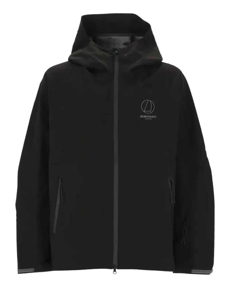 Murphy & Nye Kapuzenjacke mit Logo-Print - Schwarz Schwarz