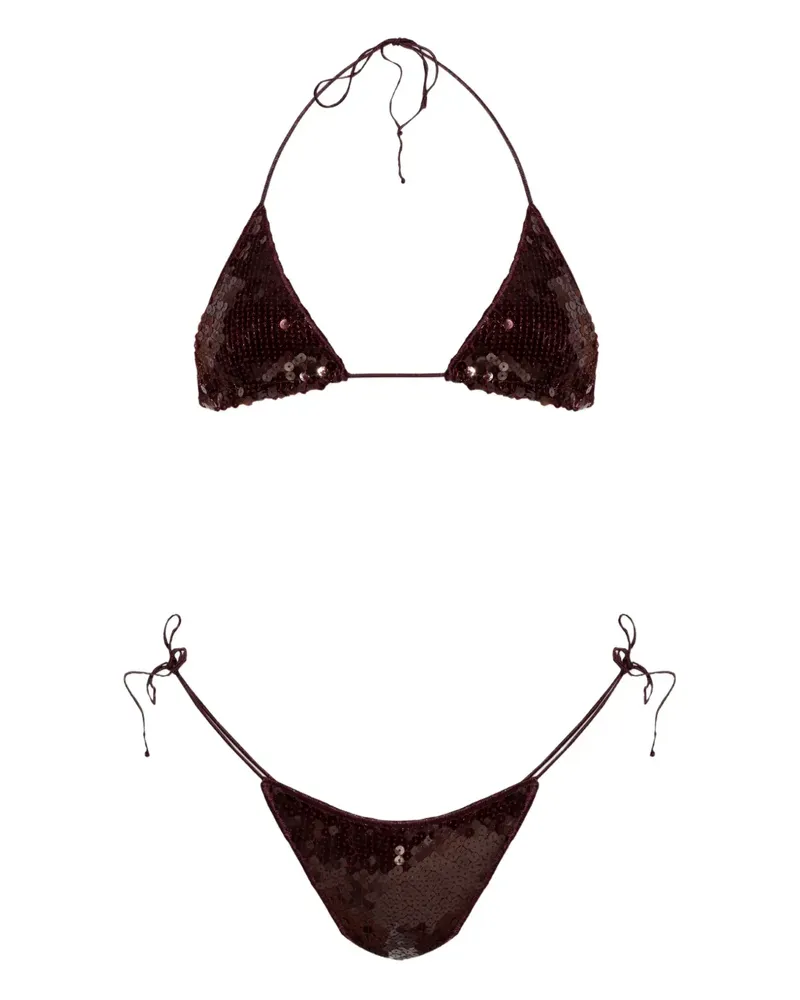 Oséree Paillettes Bikini - Rot Rot
