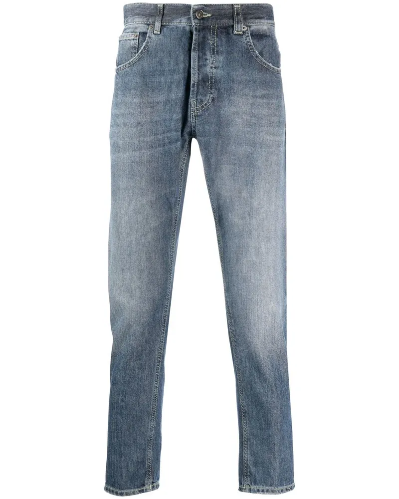 Dondup Halbhohe Tapered-Jeans - Blau Blau