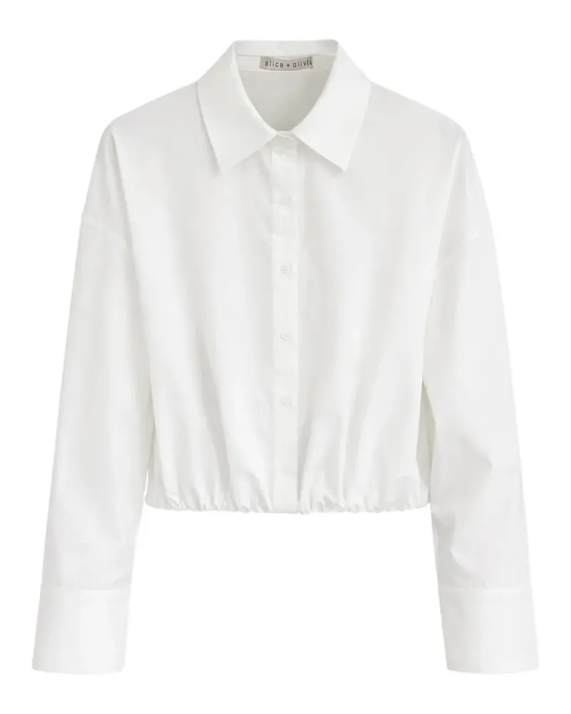 Alice + Olivia Tobie button-fastening relaxed-fit crop shirt - Weiß Weiß