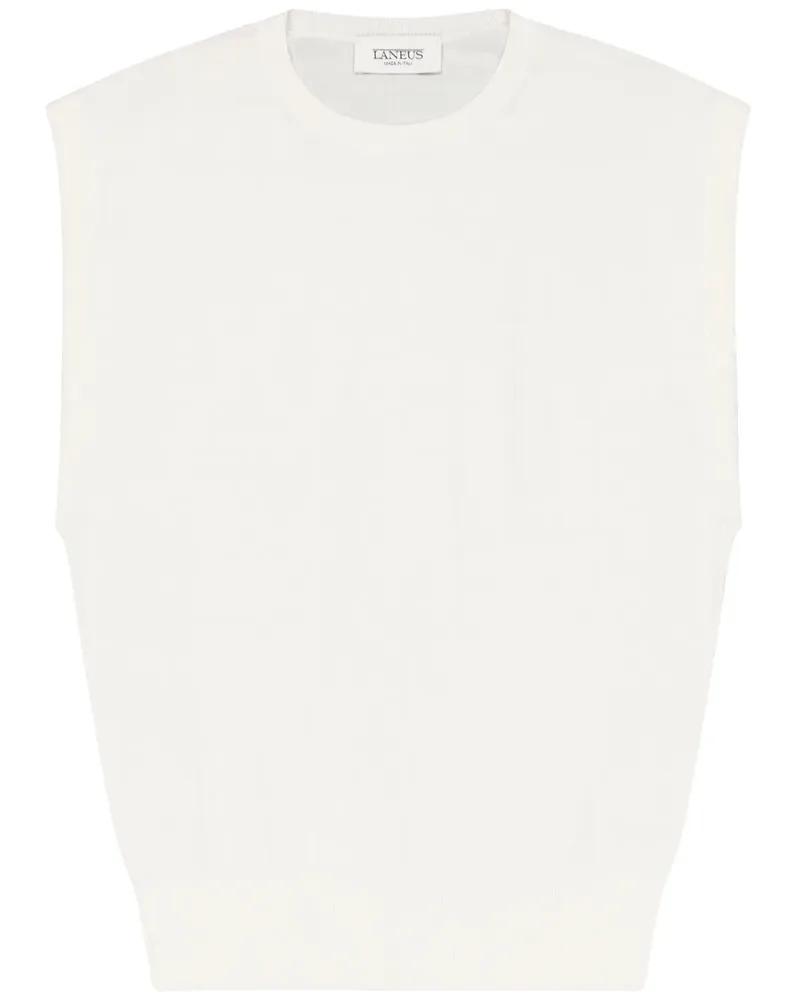 Laneus Ärmelloser Pullover - Weiß Weiß