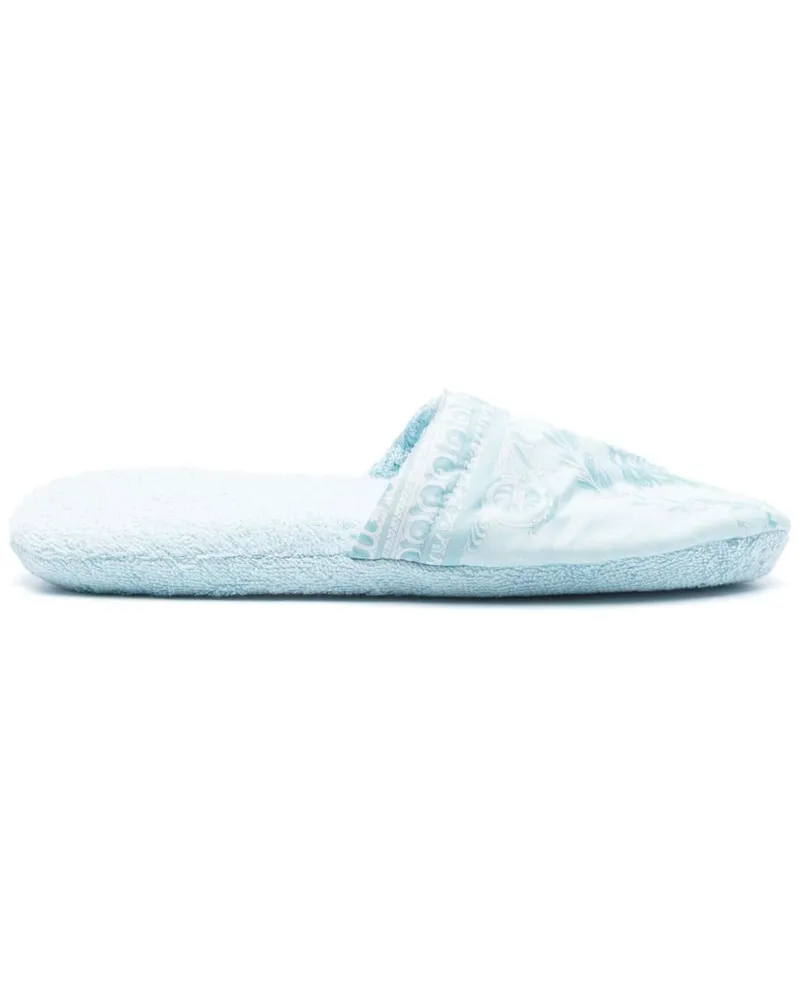 Versace Slipper mit I Love Baroque-Print - Blau Blau