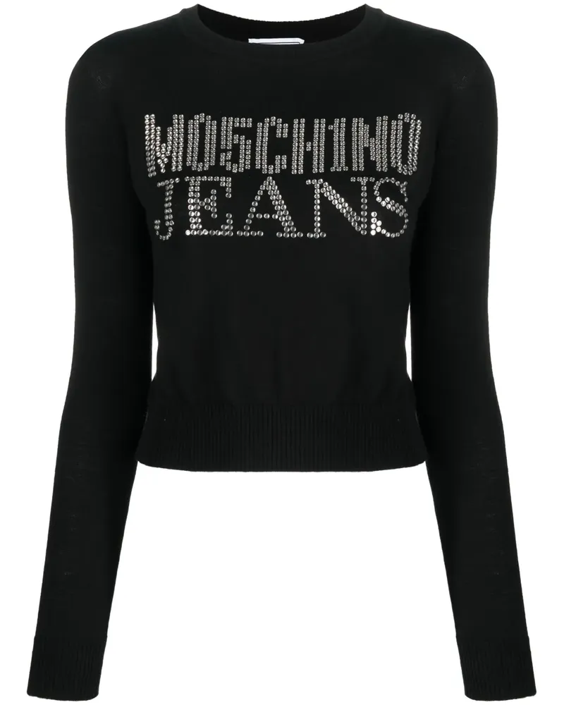 Moschino Pullover mit Strass - Schwarz Schwarz