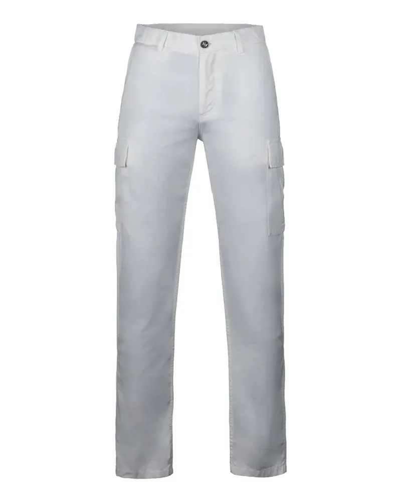 MOORER Brody-Si2 garment-dyed cargo pants - Weiß Weiß