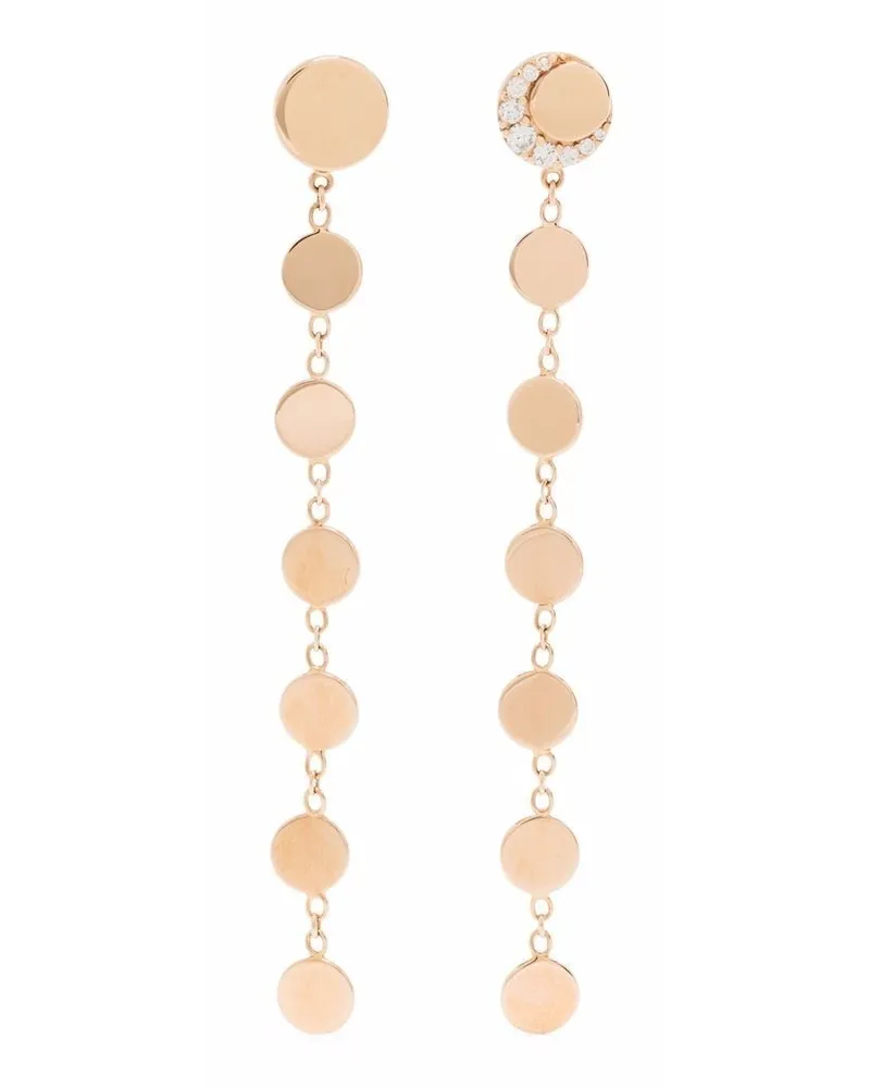 Pasquale Bruni 14kt Rotgoldohrringe mit Diamanten - Rosa Rosa