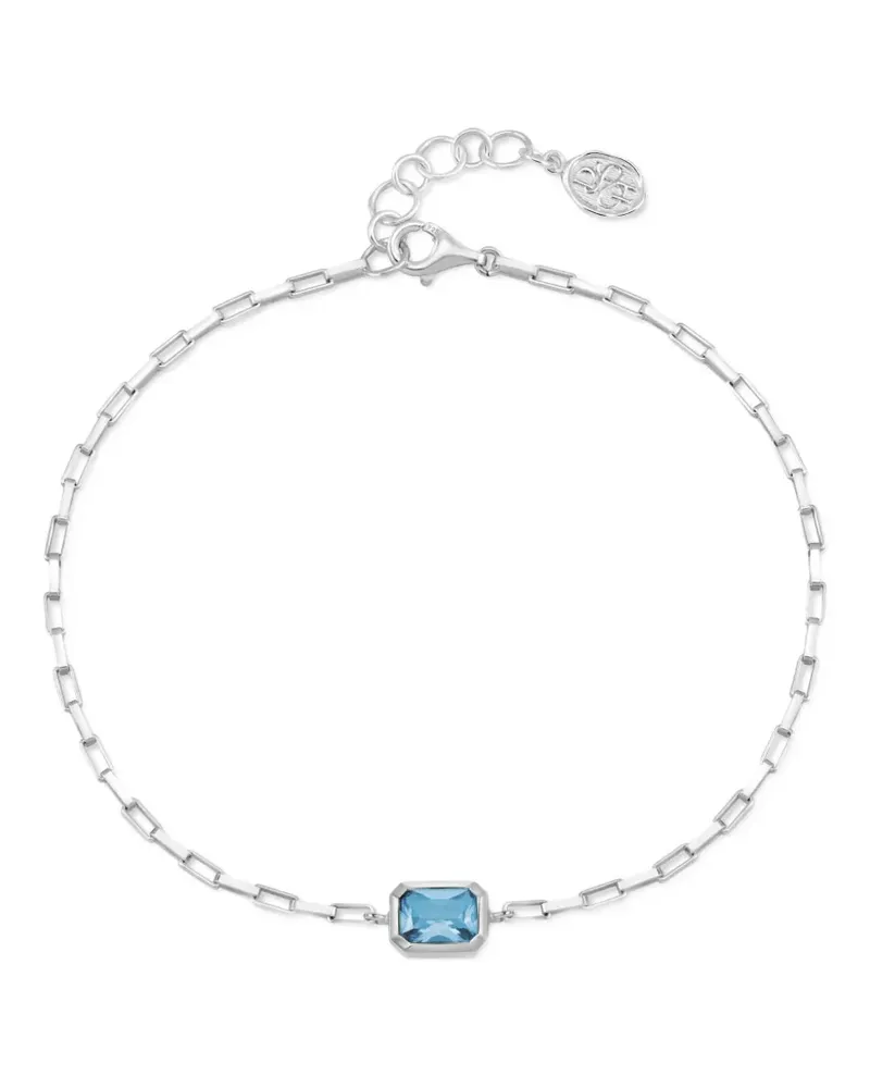 Dower & Hall Octagon Humbug Paperclip Armband - Silber Silber