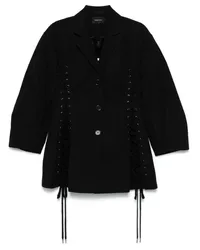 Simone Rocha Skulpturaler Corsage-Mantel Schwarz