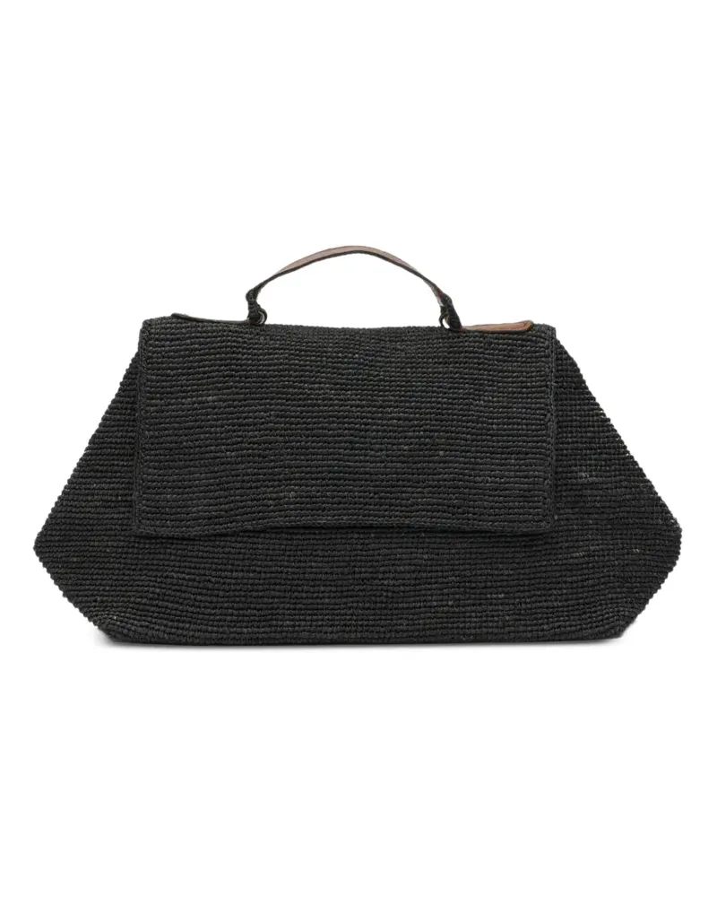 IBELIV Lahady raffia tote bag - Schwarz Schwarz