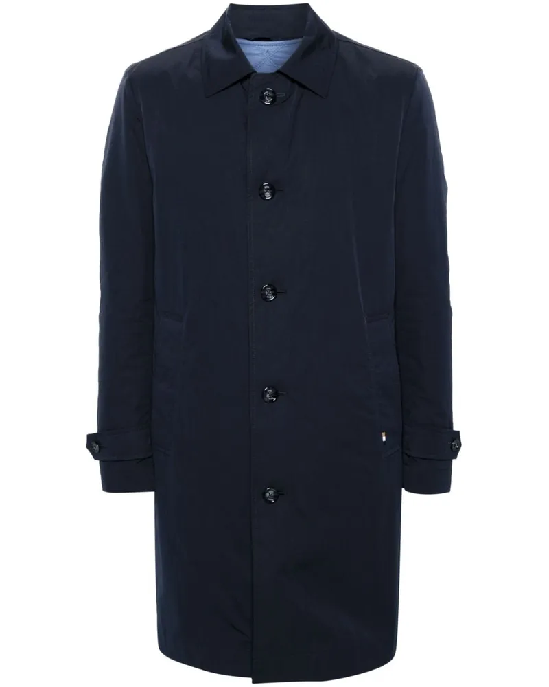 HUGO BOSS Einreihiger Mantel mit Spreizkragen - Blau Blau