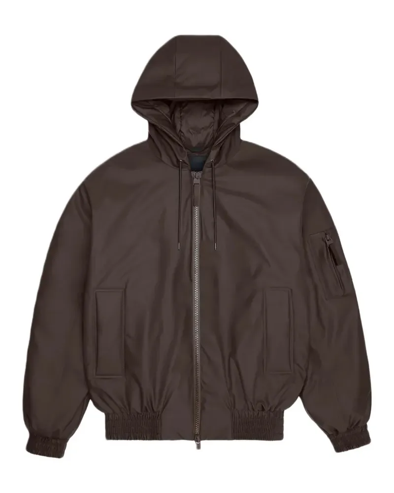 RAINS hooded bomber jacket - Braun Braun