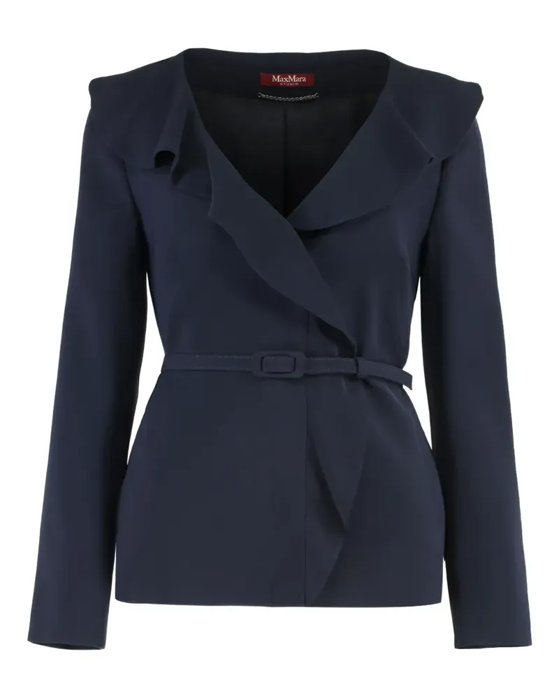 Max Mara Galizia Jacke mit Rüschenbesatz - Blau Blau